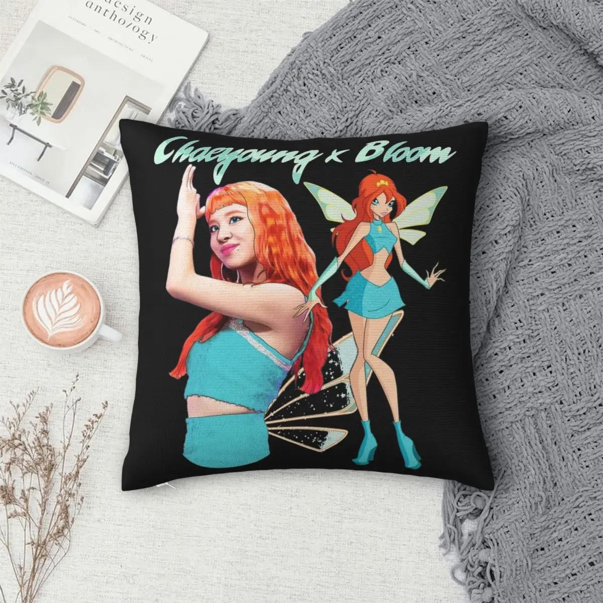 Chaeyoung X Цветочная наволочка Merch мягкий чехол для подушки kpop два раза домашний