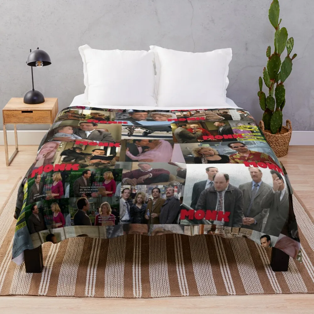 

Monk Collage Throw Blanket designer blanket