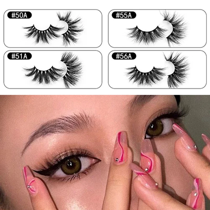 

Красивые густые мягкие ресницы из норковой шерсти, европейский и американский макияж, 3D накладные ресницы, оптовая продажа, трехмерные Новы...