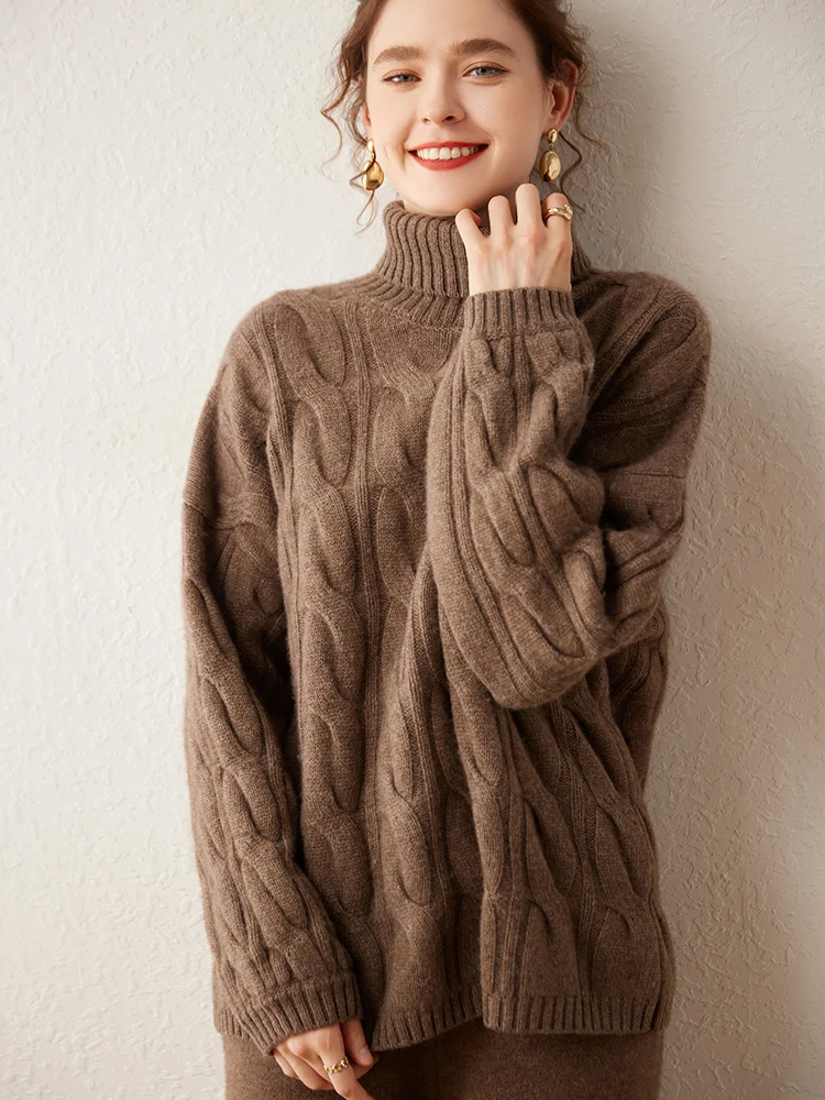 Богатый и независимый! Тяжелая утолщенная водолазка 00 свитер из чистого кашемира