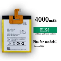 new original high quality 3 8v 4000mah for lenovo bl226 battery for lenovo s860 mobile phone replacement batteries