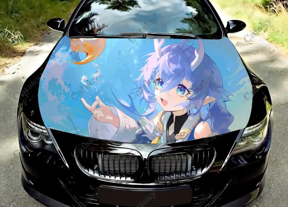 

Honkai Star Rail Anime Car Hood Vinyl Stickers Wrap Vinyl Film Engine Cover Decals Sticker Universal Car Hood Protective Film