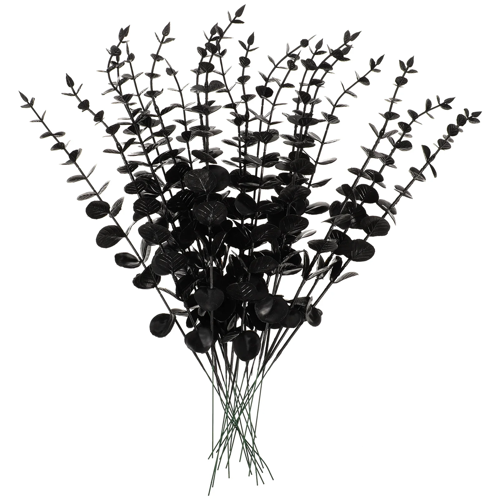 

20 Pcs Eucalyptus Leaves Halloween Home Decor Artificial Leaf Faux Stems Fake Adornments Silk Flower Picks Bride