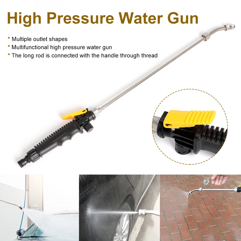 

65cm High Pressure Water Gun Metal Water Gun Adjustable Car Washer Spray Car Washing Tools Garden Water Jet Pressure Washer