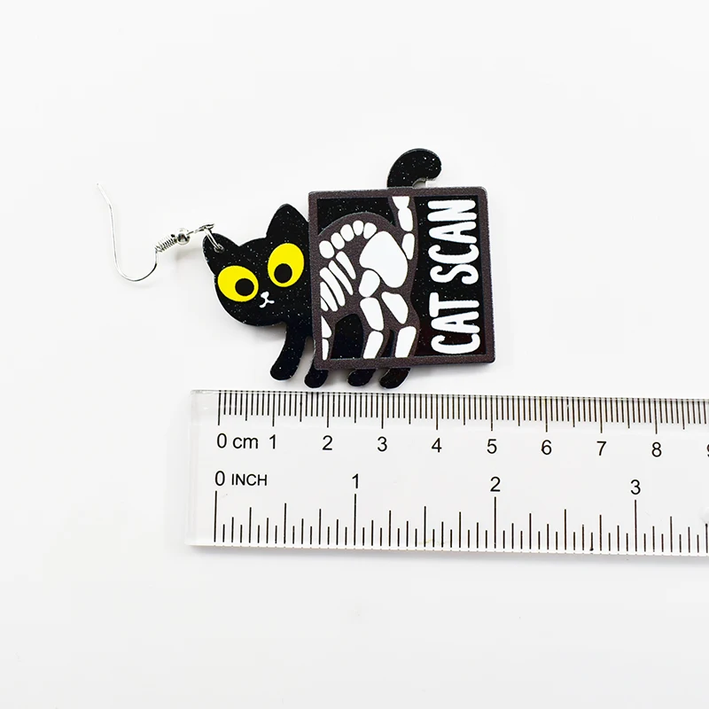 Женские акриловые серьги-подвески с эпоксидной смолой