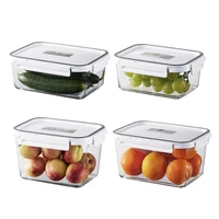 Kitchen Storage Food Organizer Container PET Seal Stable Cans Fridge High-capacity Fresh Eggs Vegetable Fruit Storage Box