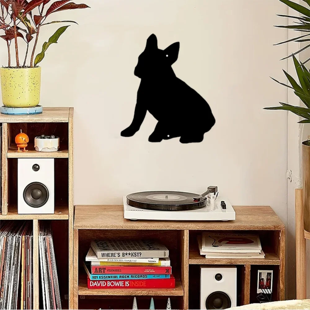 Металлический Настенный Знак Французский Бульдог Силуэт Породы Собаки Декор