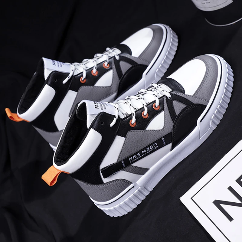 

2022 Spring Men's Sneakers Mesh Breathable Matte Leather High Quality Men's Shoes Retro Men's Casual Men's Boots