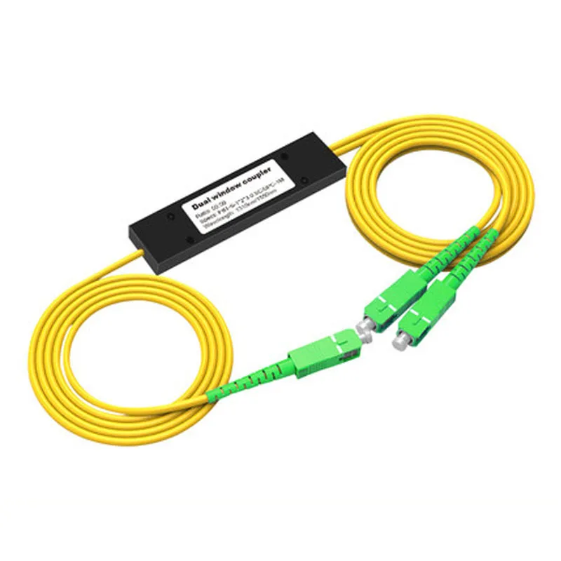 High Quality AVEIBEE SC APC UPC 1X2 PLC SC/APC SM Single Mode 0.9mm G657A1 LSZH 1m FTTH Fiber Optic Splitter