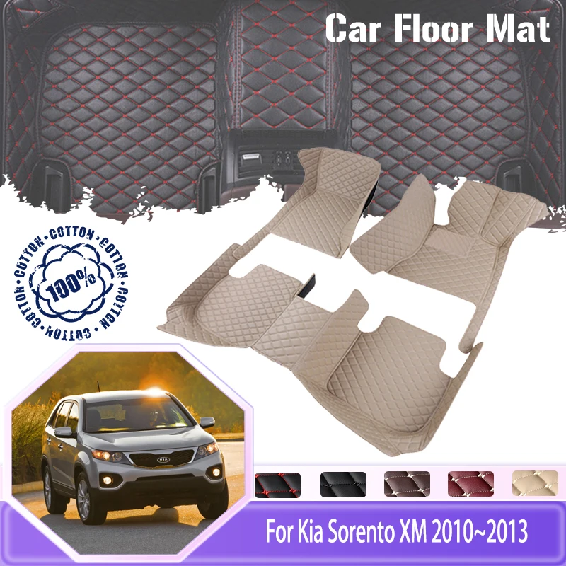 

Car Floor Mats For Kia Sorento XM 2010 2011 2012 2013 5seat Leather Mat Waterproof Protective Pads Tapis Voiture Car Accessories