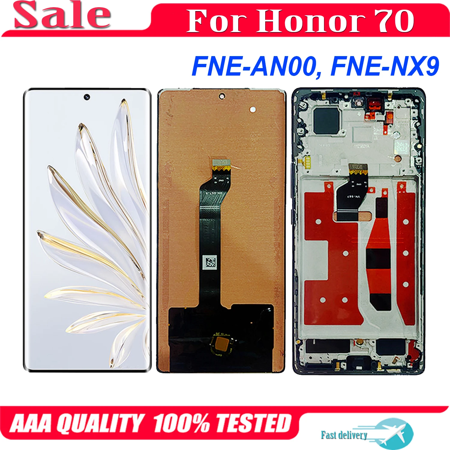 Original 6.67'' OLED For Huawei Honor 70 FNE-AN00 FNE-NX9 LCD Display Touch Screen Digitizer Assembly For Honor70 LCD enlarge