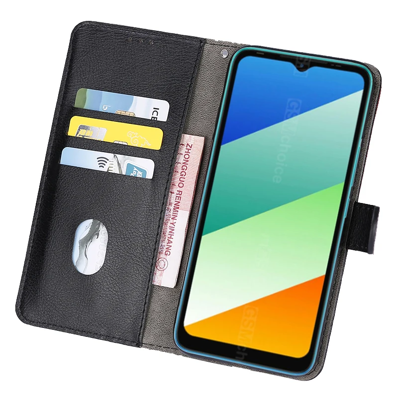 leather cover for infinix smart 6 plus case magnetic card wallet flip phone protective etui book for infinix smart6 plus чехо