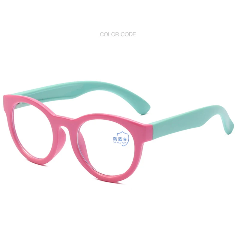 

2022 Anti-blue Light Goggles Eyewear Silicone Bendable Children Optical Glasses Flexible One-piece Computer Goggles Eyeglasses