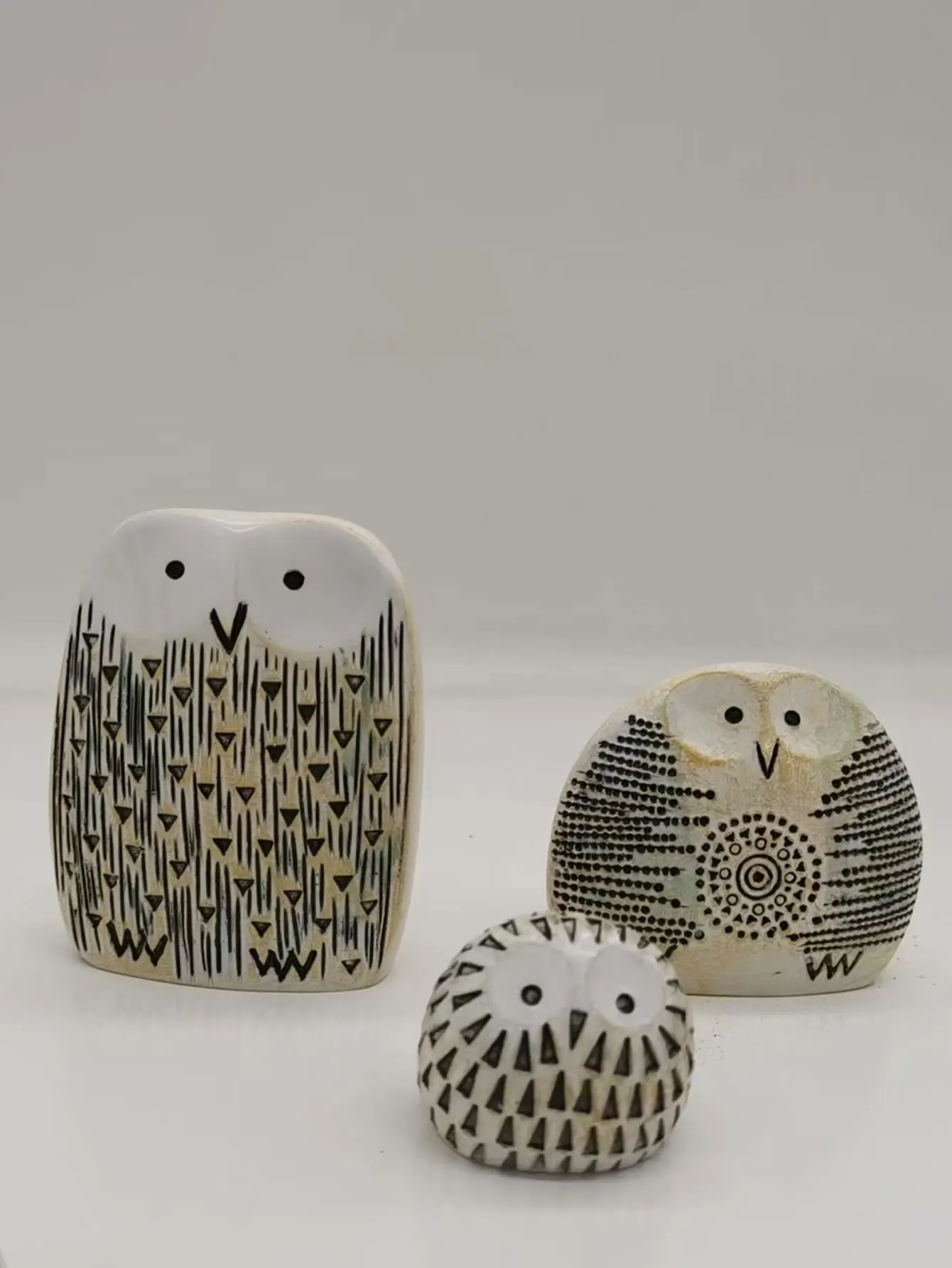 

Мини-скульптуры совы из резины, набор из 3 штук