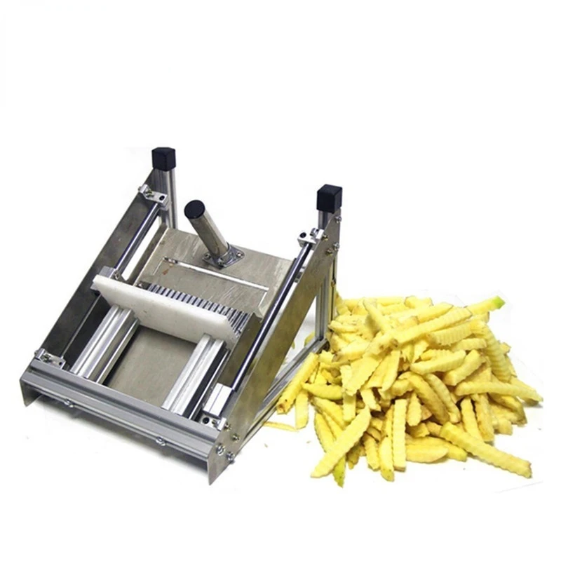 

Wholesale Price Household Hand Ripple Cucumber Strips Cutting Machine Small Manual Wave Shape Potato Fries Extruding Tool