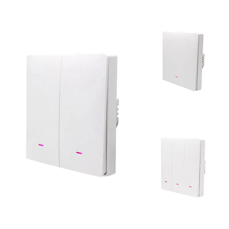 

Умный выключатель света, Универсальный светодиодный кнопочный выключатель с Wi-Fi для дистанционного управления реле, штепсельная вилка ста...