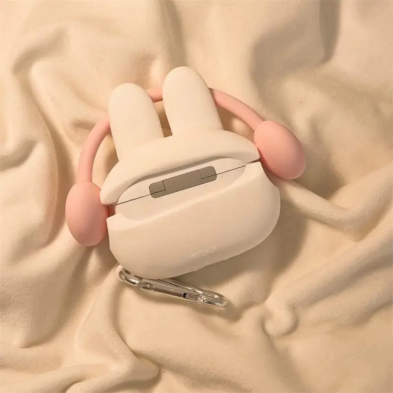 Силиконовые мультяшные 3D наушники Miffy Rabbit Apple Airpods4 защитный чехол для наушников 1/2