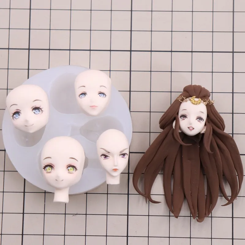 

Ultra-light clay face mold silicone face mold ultra-light clay soft pottery clay mini proportional universal face mold