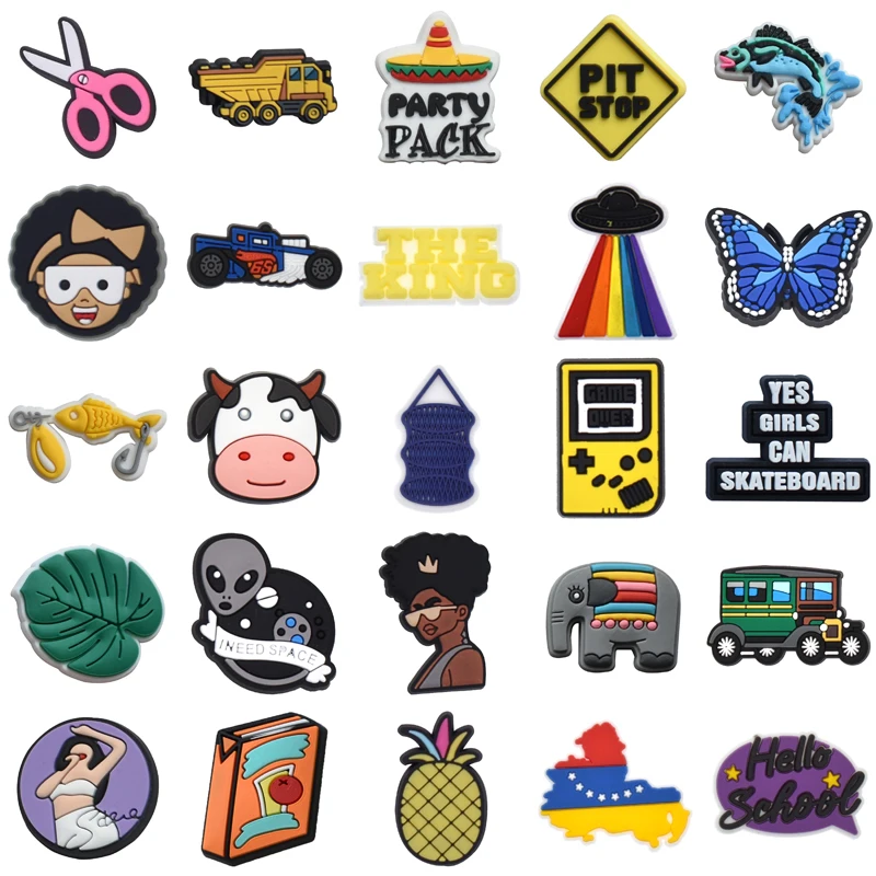 

Set Jeans Packs Girl Men Wholesale Bulk Shoe Charms Decorations for Crocs Para Pins Gifts Shoes Accessories Kids Boy Women Charm