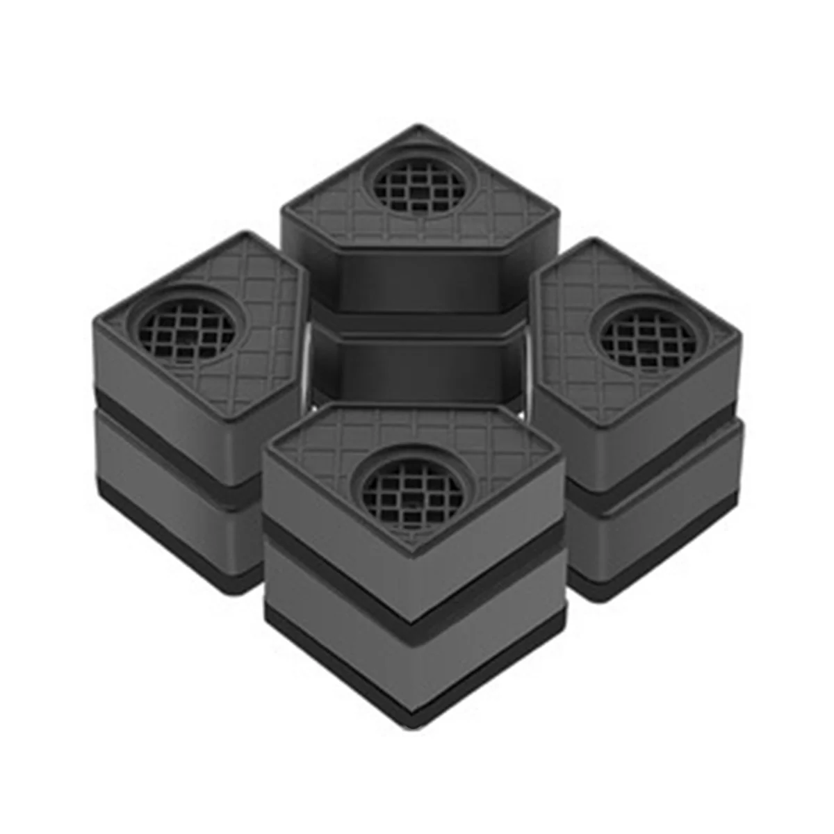 

Anti Vibration Pads for Washing Machine Washer Dryer Pedestals Wearing Square Rubber Foot Pads Pedestals Double-Deck