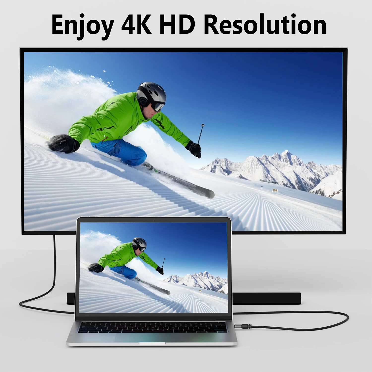 Кабель-переходник 4K USB C - DVI. Конвертер шнура Thunderbolt 3/4 Type-C папа в DVI для монитора DELL