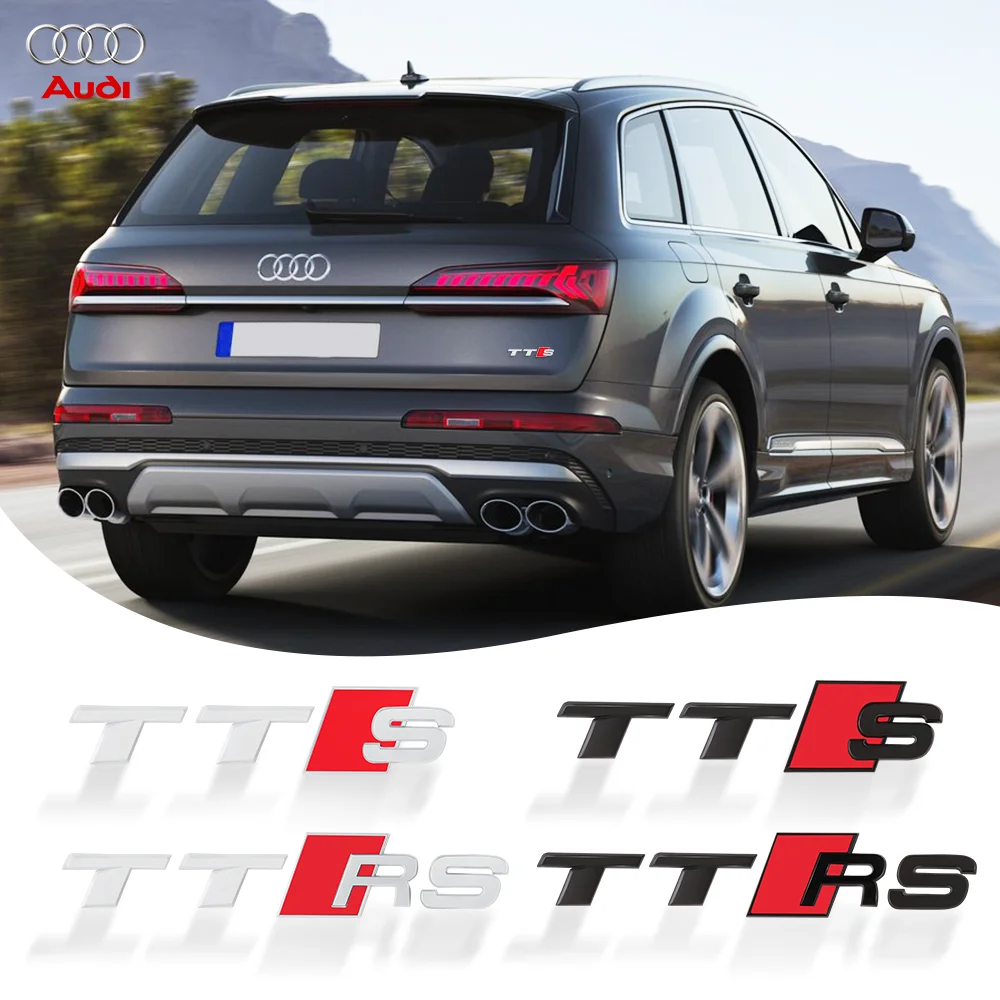 3D-эмблема ABS TTS TTRS, наклейка на задний багажник автомобиля, декоративный стикер-аксессуар для Audi S TT RS Sline A3 A4 B8 8P 8V B6 A5 A6 C7 RSQ3 (art.: 3920da2bacc53) - 3920da2bacc53