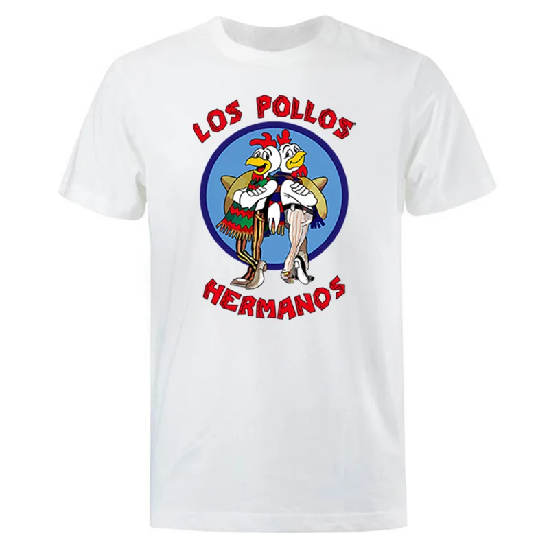

Men's Fashion T-Shirts Summer LOS POLLOS Hermanos T-shirt Men Chicken Brothers Short Sleeve TShirt Hipster Hot Sale Tops