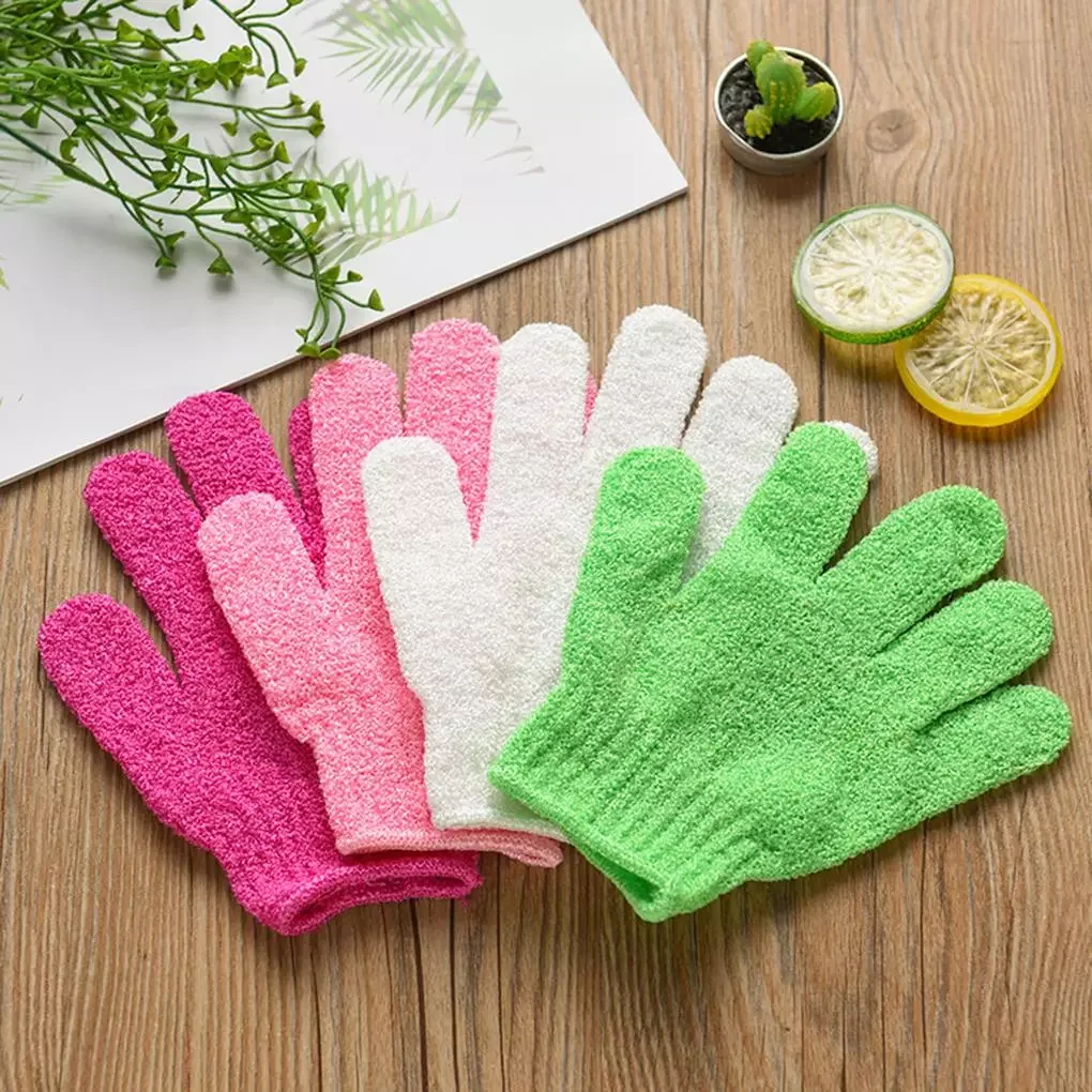 

2022New Fingers Bath Towel Gloves Bath Shower Candy Colors Body Wash Skin Spa Bath Scrubber Clean Brush Bath Amenities Multicolo