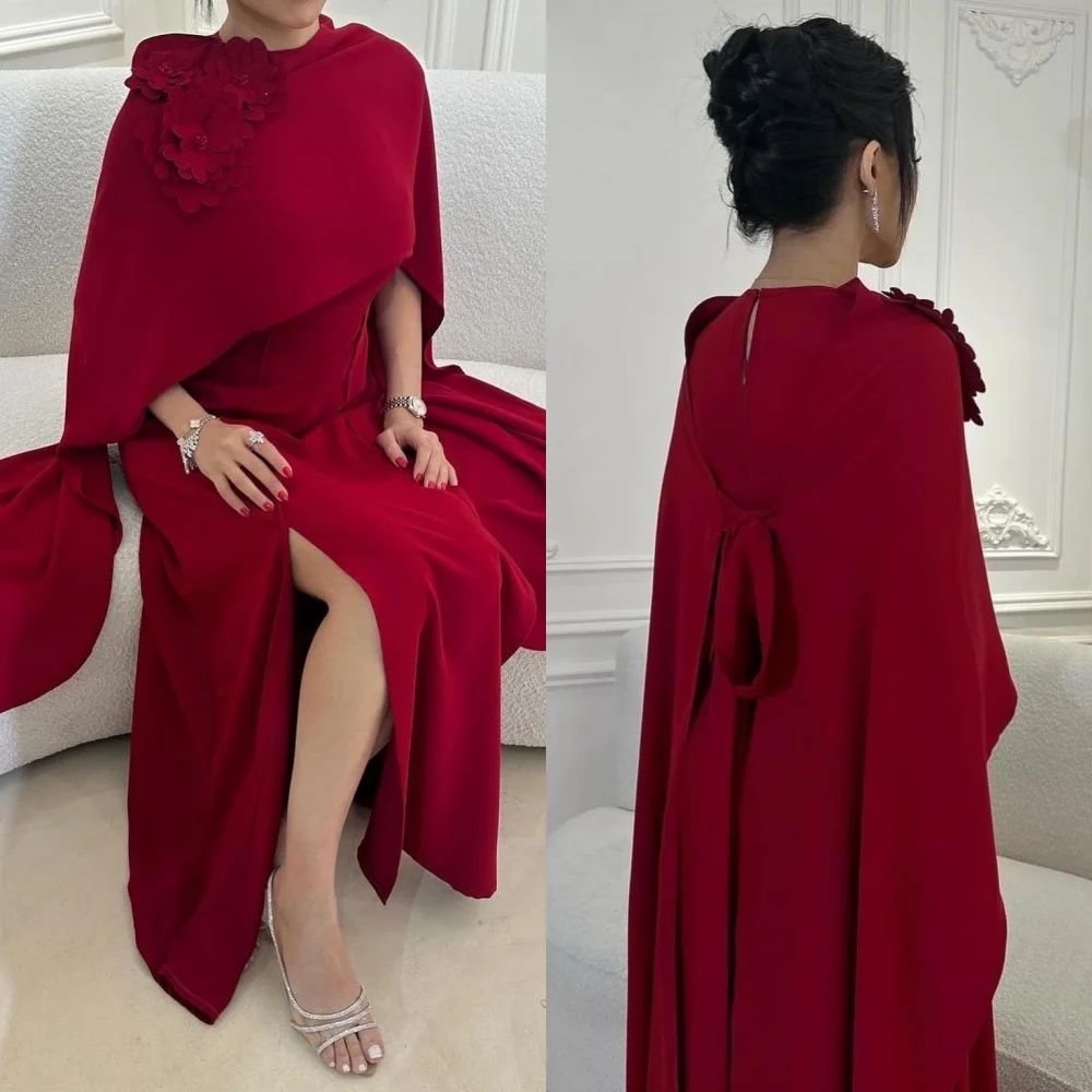 Индивидуальное платье миди из джерси с цветочной драпировкой Quinceanera