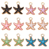 20pcs 1518cm fashion design enamel starfish pendant animal charm jewelry diy making accessories necklace bracelet earrings