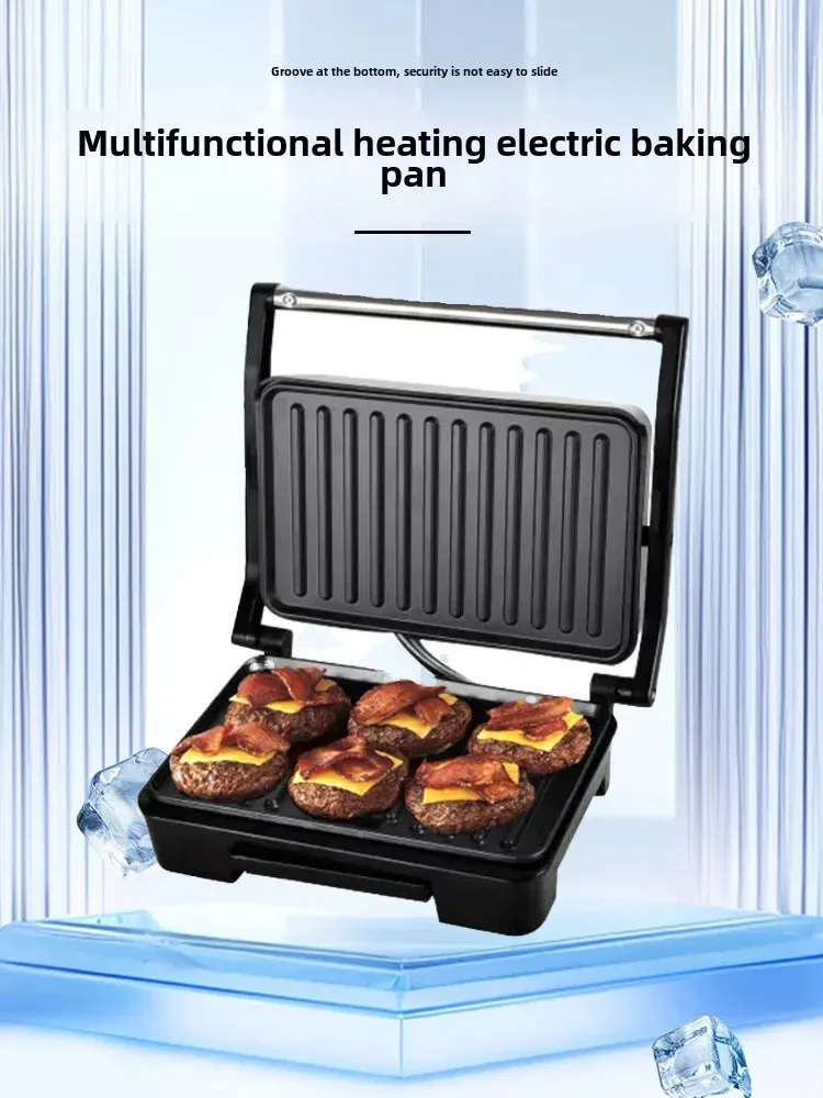 Sandwich Maker Multifunctional Heating Electric Pancake Grill Steak Panini Breakfast Baking Pan Bacon Cooker