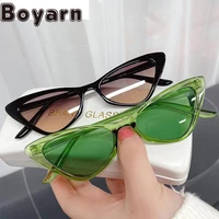 boyarn hip hop glasses gafas de sol candy color triangle cat eye sunglasses fashion uv400 shades sunglasses