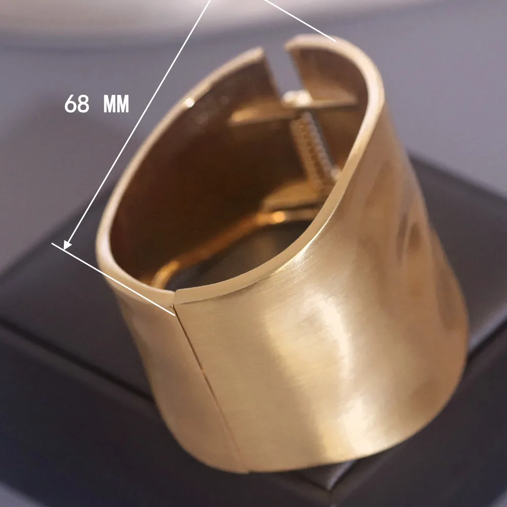 Минималистичные матовые браслеты-манжеты из сплава в стиле панк