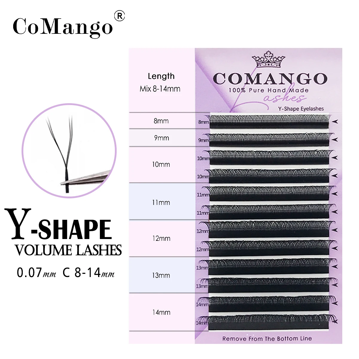 Y-образные ресницы для наращивания C D Curl YY Wire Easy Fan пряди ресниц - Цена: 0