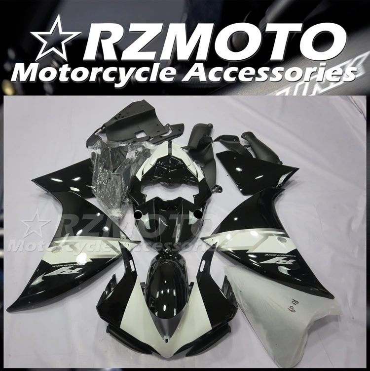 

4Gifts New ABS Whole Fairings Kit Fit For YAMAHA YZF-R1 R1 2009 2010 2011 2012 09 10 11 12 Bodywork Set Custom Black White