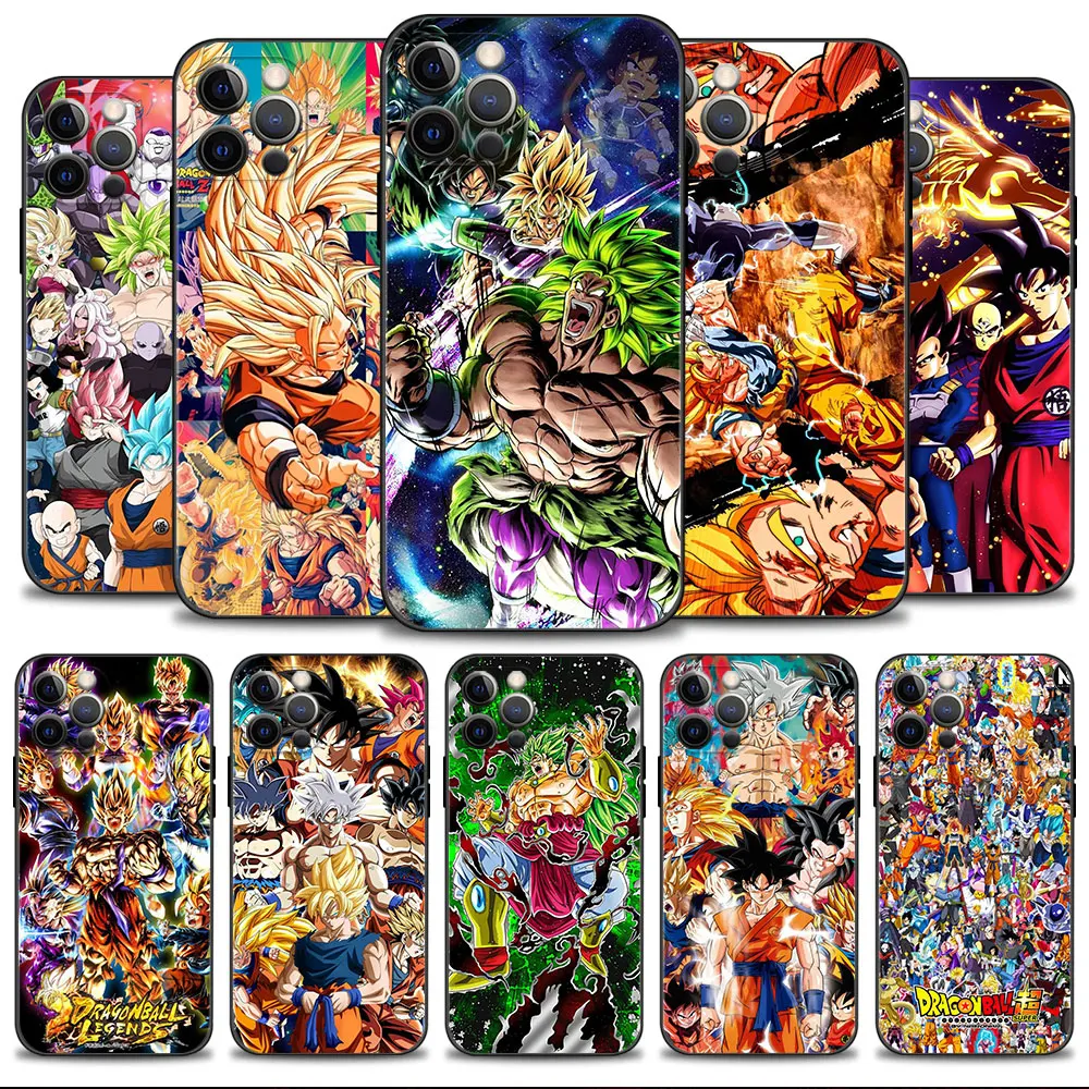 

Soft Silicone Phone Case For iPhone 14 13 12 11 Pro Max 6 6S 7 8 Plus X XS XR 12 13 Mini Shell Dragon Ball Super