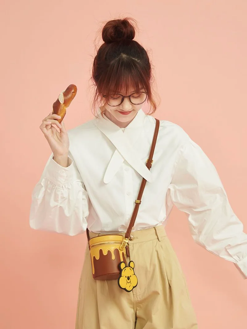 Disney Mickey Mouse Crossbody Bag Girl's Graffiti Cartoon Campus Leisure Large Capacity Leather One Shoulder Tote Bag