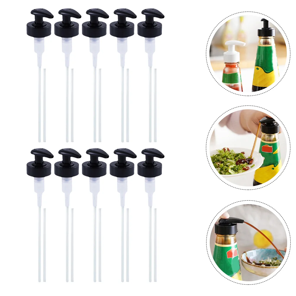 

Pump Bottle Sauce Condiment Dispenser Nozzle Oyster Ketchup Presshose Head Syrup