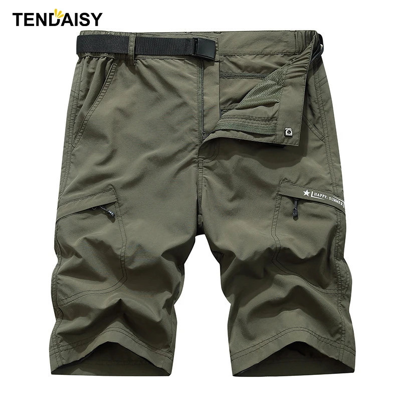 

Men Cargo Shorts Quick Dry Multi Pocket Trekking Casual Beach Jogger Five Points Shorts Trousers Male Summer 2022 New