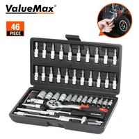 valuemax hand tool sets car repair mechanical tool box kit for home diy 14 socket wrench set ratchet screwdriver kit