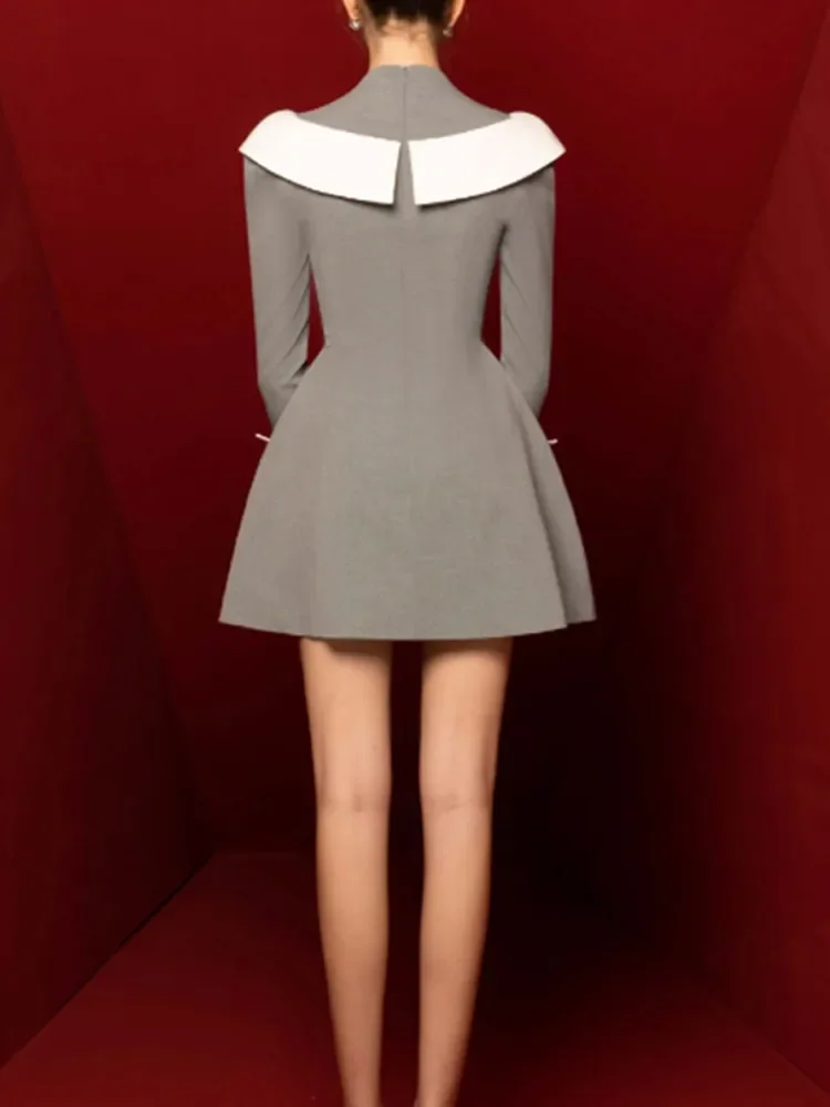 Женское модное лоскутное платье на пуговицах с v-образным вырезом элегантное