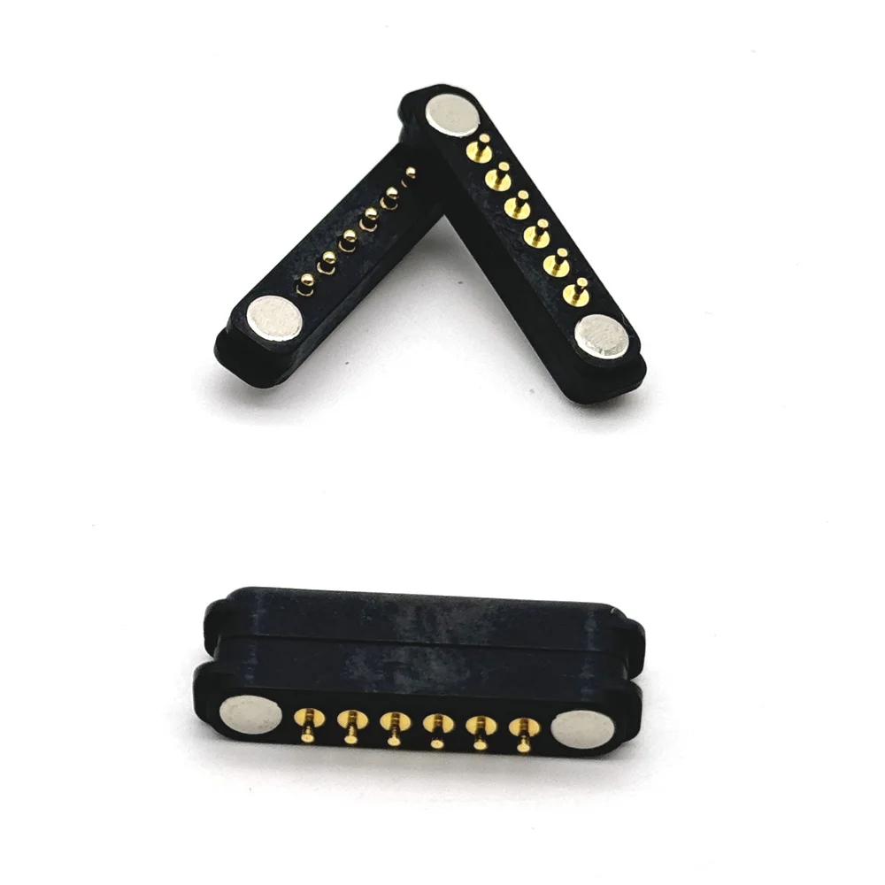 100 пар 6-контактный разъем 2 54 мм постоянного тока магнитный Pogo Pin Pogopin мужской и