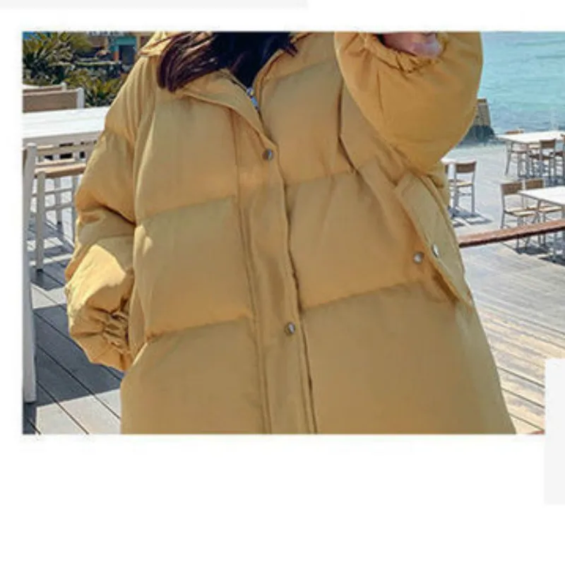 New Women Winter Coat Warmth Hooded Solid Jacket Down Cotton Short Loose Parkas Korean Female Casual Cotton-padded Outwear 2020