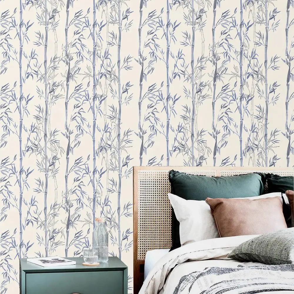

Decor Floral Paper Peel And Stick Bamboo PVC Self Adhesive Wallpaper Removable For Kids Room Wall Papers Home Decor
