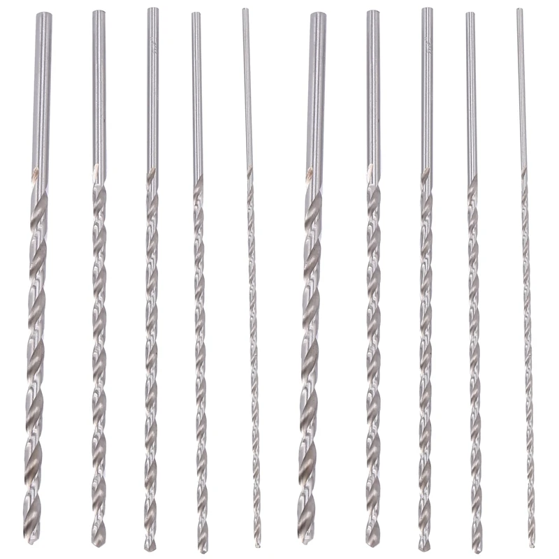 

Набор сверхдлинных высокоскоростных стальных сверл, набор из 10 насадок с прямым хвостовиком, для древесины, 2-5 мм
