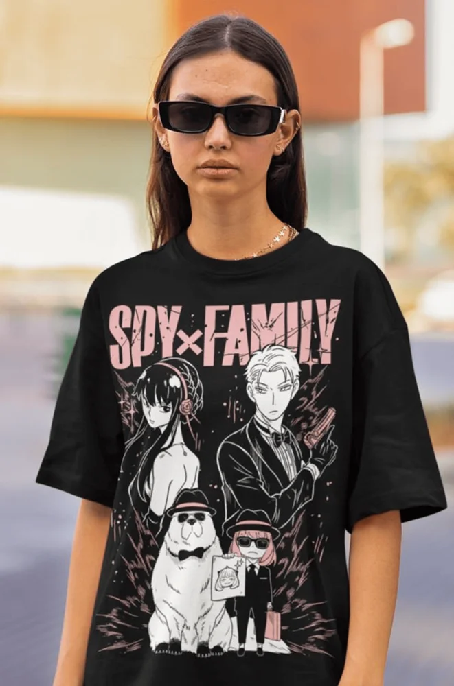 Фото Семейная футболка Spy X Loid Anya Bon Forger, унисекс, манга, аниме, подарочная рубашка, все размеры №3