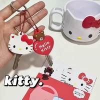 kawaii sanriod pendant keychain kitty kuromi my melody cartoon anime silicone case backpack accessories toys for girls gifts