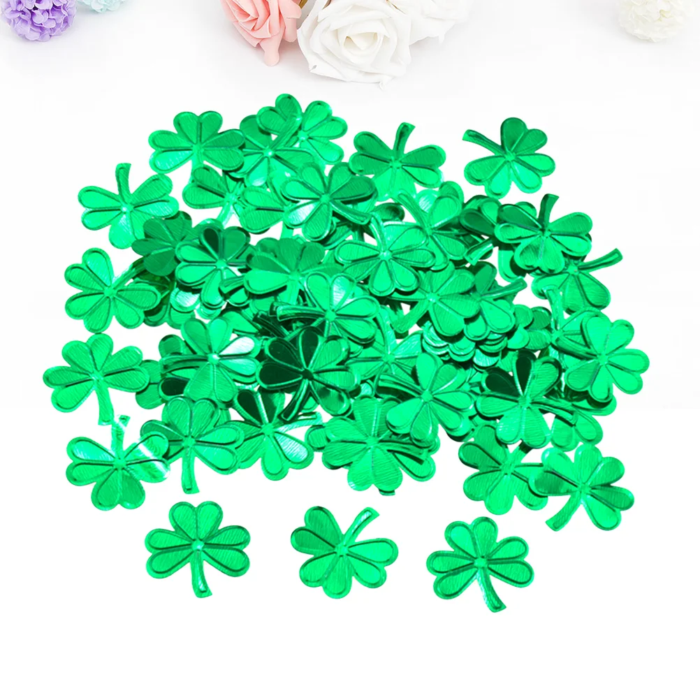 

1 Set 45g Confetti St. Patricks Day Confetti Resin Paillette Shamrock Ornaments for Evening Home Party