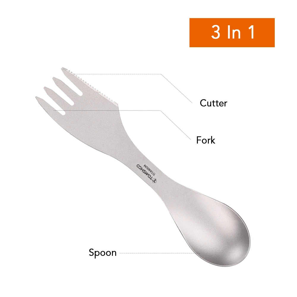 TOMSHOO 3 в 1 вилка ложка резак портативные уличные столовые приборы столовая посуда