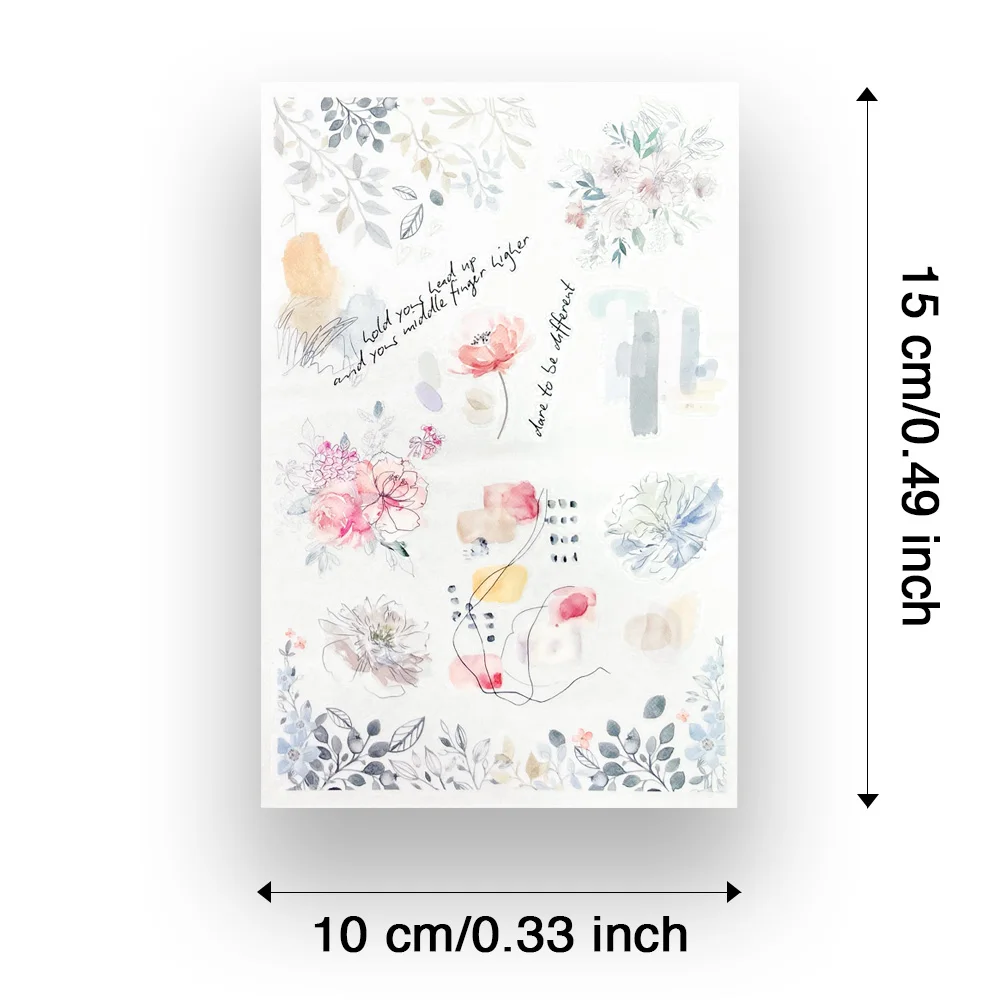 Наклейки наклейки с цветами винтажные Декоративные для рукоделия переводные